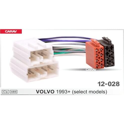 CARAV 12-028 ISO Radio for VOLVO 1993+ (select models) Wiring F-Harness Wire Cable Plug Adaptor Stereo