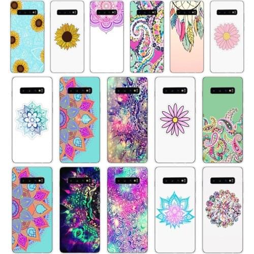 338FG mandala pattern Soft Silicone Tpu Cover Case for Samsung Galaxy A01 A10 M11 M21 S10 S20 J1 2016 Plus case
