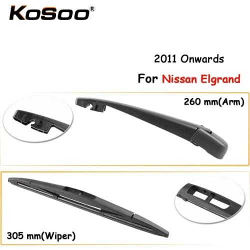 KOSOO Auto Rear Car Wiper Blade For Nissan Elgrand,305mm 2011 Onwards Rear Window Windshield Wiper Blades Arm,Car Accessories