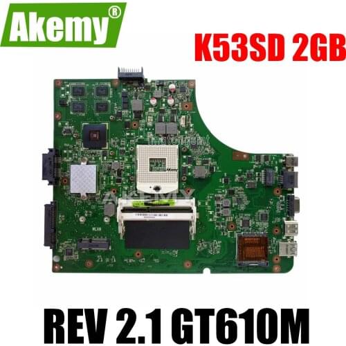 For Asus K53SD K53S A53S Laptop motherboard Mainboard K53SD Motherboard test 100% OK Motherboard GT610M 2GB HM65