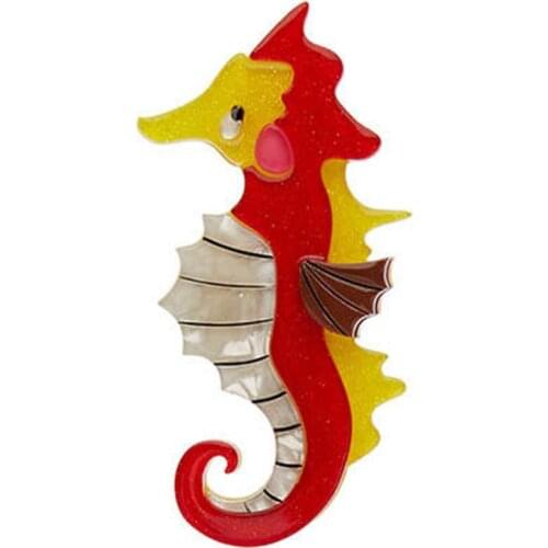 Custom seahorse Enamel Pin brooch sea animal Lapel Pin multi color Hard Enamel Lapel Pin