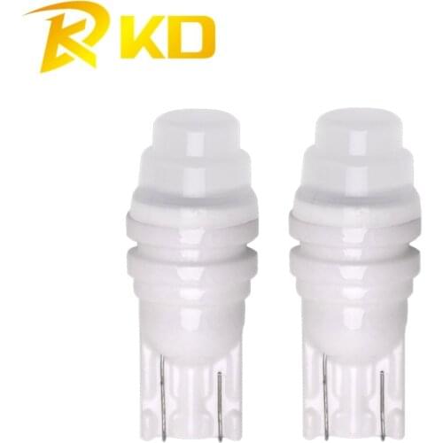 KD LED T10 100PCS Novel Durable Ceramics 3014 3SMD Lamp Interior Bulb Clearance Light Reading Light Car Accessories Motorcycle