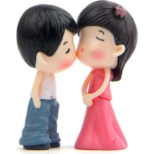 Lover Girl Boy Doll Miniatura Dollhouse Garden Home Bonsai Decoration Mini Toy Miniature Pvc Craft Ornaments Micro Decor DIY