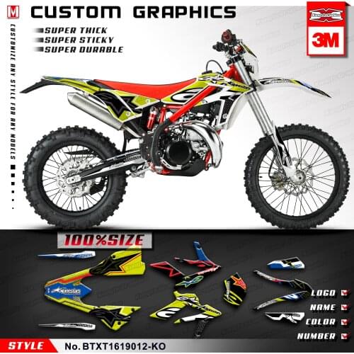 KUNGFU GRAPHICS MX Racing Stickers Dirt Bike Vinyl Wrap Kit for Beta X-trainer 250 300 Xtrainer 2016 2017 2018 2019 2020