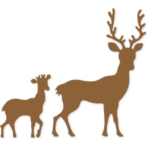 Deer mother and kid Metal Cutting Dies Stencil for DIY Scrapbooking album Decorative Embossing Craft Dies Cut Paper Cards Tool