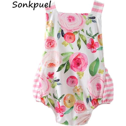 Fashion Baby Boy Girls Romper Summer Toddler Children Cute Sleeveless Backless Jumpsuits Kids Unisex Newborn Infant Clothes