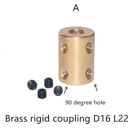 GKTOOLS D16L22 Brass Copper Shaft Motor Rigid Couplings RC Airplane Model Motor Shaft Brass Coupler Rigid Motor Connector