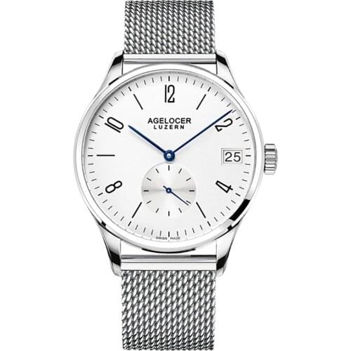 Agelocer Top Brand Luxury Watches for Men Stainless Steel Automatic Watches Waterproof Dress Watches Male Gift 1101A1-1202A1