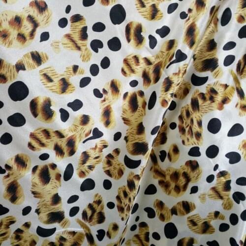 Printed satin fabric Soft craft sewing Sateen tilda scarf Fabric silky printed DIY sewing ribbon Fabrics