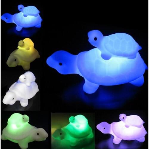 7 Colours Light Changing Turtle Night Light Colorful Night Lamp Cute Cartoon Turtle Night Light Toys Mini Decoration Lights