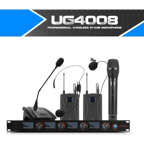 One drag eight wireless microphone headset stage performance meeting chest microphone