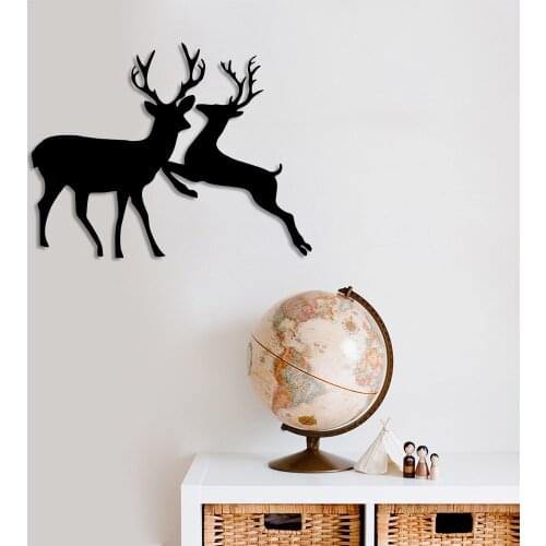 Christmas Decorations Deers Wall Room Home Accessory Wooden Table 50x38cm