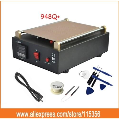 UYUE 948Q+ Built-in Vacuum Pump Mobile phone LCD Screen Separator Machine Max 11 inches Lens Glass Repair + 100m Cutting Wire