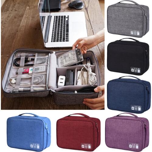 Travel Cable Bag Portable Digital USB Gadget Organizer ChargerStorage Pouch kit Case Accessories Supplies Wires Cosmetic Zipper
