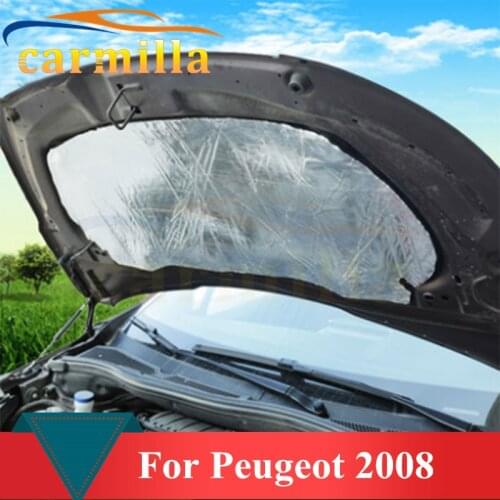 Aluminum Foil Cloth Car Front Hood Soundproof Cotton Noise Resistance Selection for Peugeot 2008 Year 2013 2014 2015 2016
