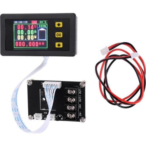 VA75010S Voltmeter Ammeter Coulomb Power Capacity Meter Battery Tester Monitor
