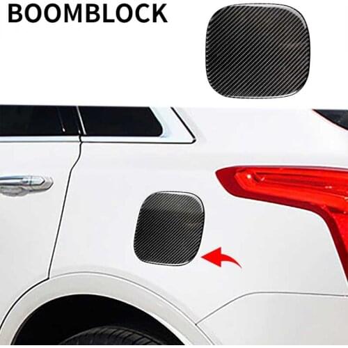 BOOMBLOCK Car Exterior Fuel Tank Decal Cover Carbon Fiber Sticker Body Oil Box Accessories Decoration For Cadillac XT5 2016 2017