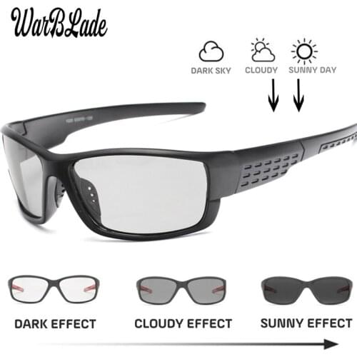 WarBLade New Driving Polarized Square Photochromic Sunglasses Men Chameleon Glasses Men Driver Goggles UV400 Fishing Sunglases