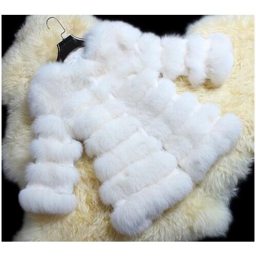 New genuine fox fur coat jacket women long fox fur rabbit fur waistcoats luxurious fur overcoat free shipping H435