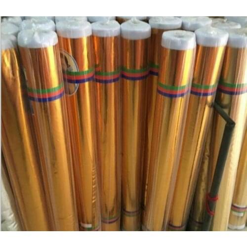 2m plain weave style Gold color decorative fabric, column packing.hotel,wall clothes decoration material, golden color cloth