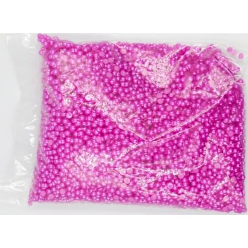 2mm~14mm All Size Rose Color Flat back ABS round Half Pearl beads, imitation plastic half pearl beads