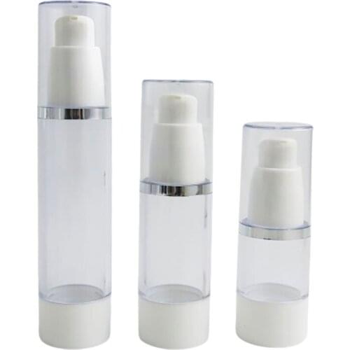 200 x 15ml 30ml 50ml Airless Pump Bottle 1 oz Refillable Cosmetic Container PP Airless Cosmetic Packaging