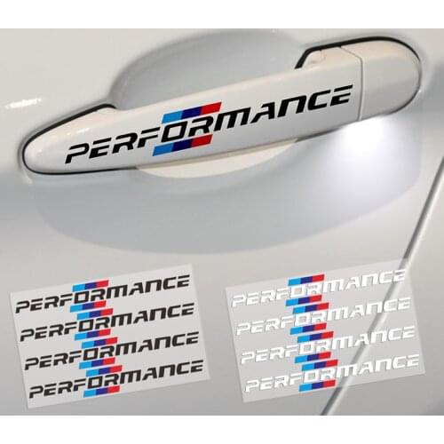 4pcs Sports Performance Car Door Handle Stickers Decals Car Accessories for BMW X1 X3 X4 X5 X6 M1 M2 M3 M5 M6 1 3 5 7series