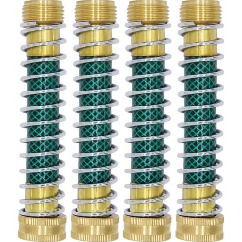 4 Pack of RV Flexible Hose Protector with Coil Spring Garden Hose Extension Adapter 3/4" Inlet&Outlet