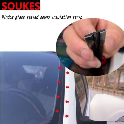 Car Rubber Seal Strips Auto Seal Protector Sticker Window Edge Windshield Roof Rubber Sealing Strip Noise Insulation Accessories