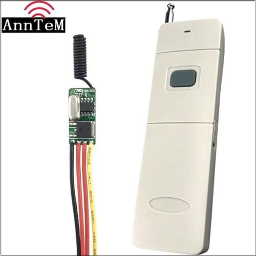 Wireless remote control switch Mini small 433mhz rf transmitter receiver 3.7v 5v 6v 9v 12 Battery power circuit micro Controller