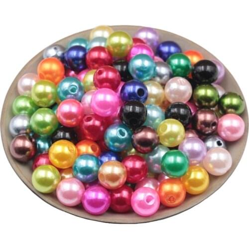 6/8/10mm bead bracelet necklace accessories material DIY handmade creative straight hole pearls clothing accessories loose beads