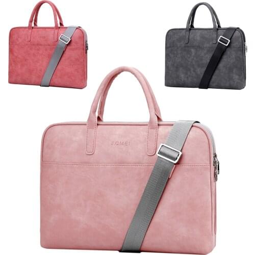 Elisona PU Leather 13 13.3 14 15 15.6 Inch Laptop Briefcase Sleeve Pouch Case Bag for MacBook Air Pro Samsung Lenovo Dell Sony