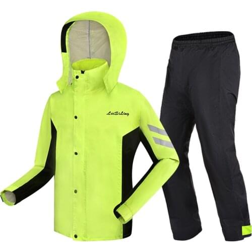 Raincoat Rain Pants Suit Adults Split Battery Motorcycle Riding Waterproof Single-person Rainwear Women and Men Universal Hiking