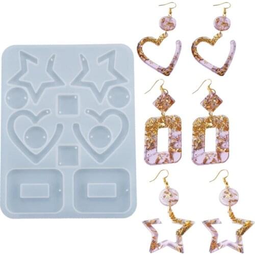 Geometric Earrings Silicone Mold Earrings Making Resin Mold Silicone Pendant Mold Poxy Resin Molds for DIY Jewelry Making Tools
