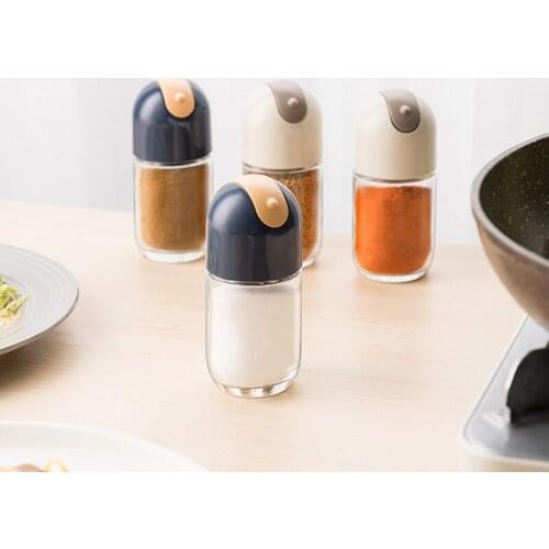 HOT Dust-Proof Visible Plastic Seasoning Jar Spice Storage Bottle for Kitchen Utensils