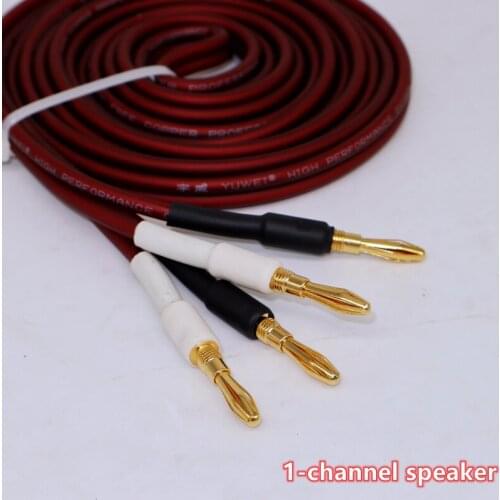 Hand-made HiFi amplifier speaker cable banana plug audio cable