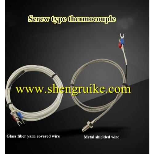 K E type M6 screw thermocouple shielded wire sandbag line temperature measuring line