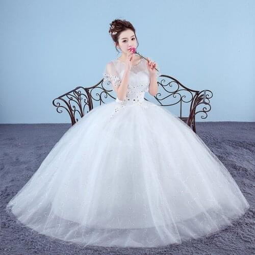 Red/White Wedding Dress Bride Fashion Princess Lace Up Dress Ball Gown Wedding Dresses