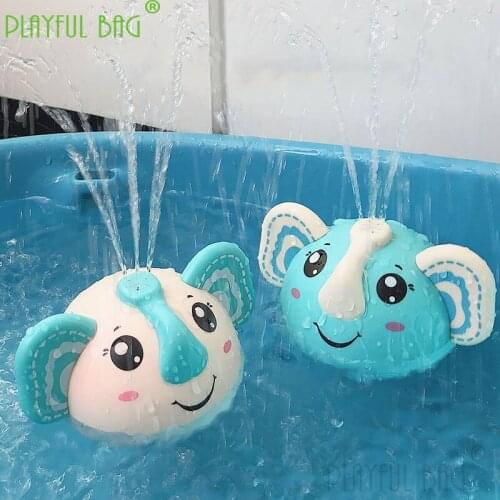 Bathing children rotating elephant water spray ball baby splashing shower luminous toy fun lovely Mini Gift wd04