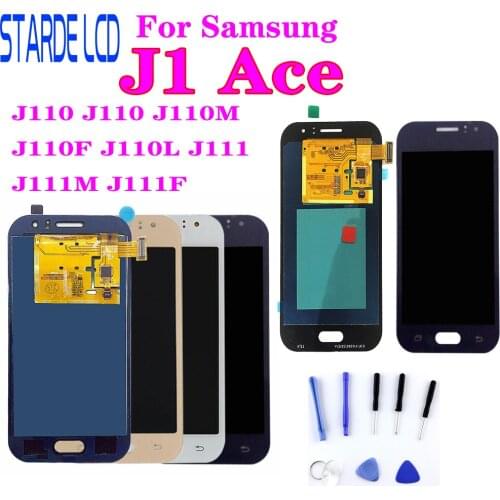 Can Adjust J1 Ace LCD Display For Samsung Galaxy J1 Ace J110 J110F J110H J110FM J111F J111M J111FN LCD Display Touch Screen Asse