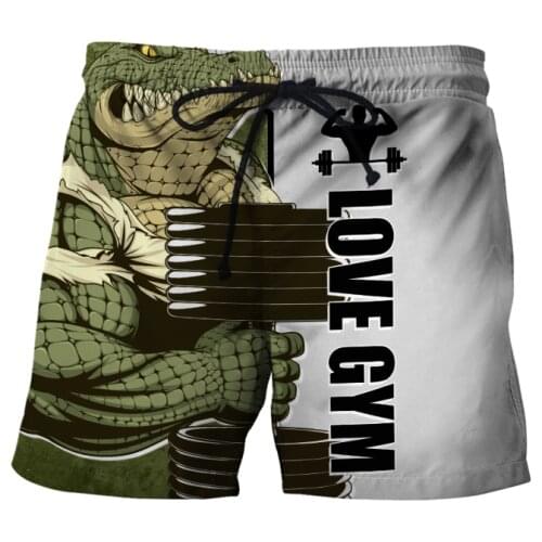 Love GYM 3D Printed Shorts 2021 Summer Beach Shorts For Men Bungee Cord Pants Culture Casual Fashion Streetwear Dropshipping