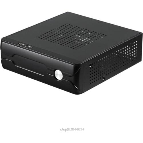 Desktop Power Supply Gaming HTPC Host Enclosure Office Home 2.0 USB Mini ITX Computer Case Practical Horizontal Chassis D07 20