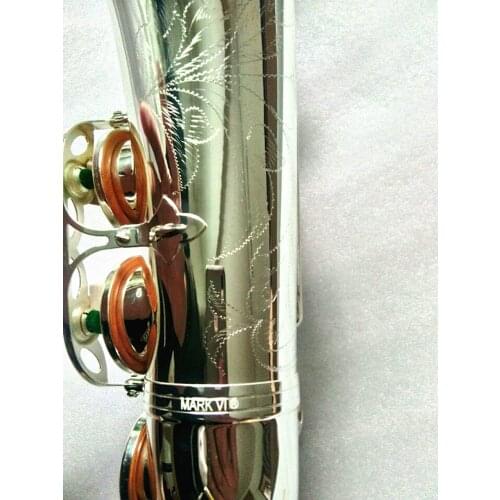 New Mark VI Silver Tenor Saxophone Professional Level Musical Instruments High Quality Flat B Sax Music Mouthpiece Cases Free