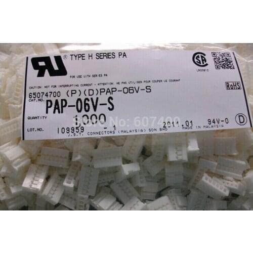 PAP-06V-S CONN HOUSING PA 6POS 2MM WHITE Receptacle Female Socket Connectors terminals housings 100% new and original parts