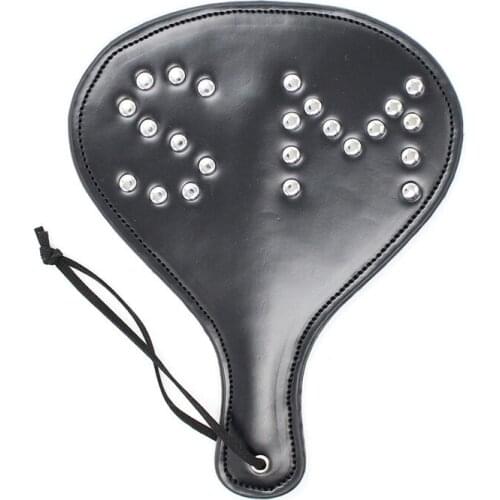 Sexy Leather Strap Nail Tempo Spanking Increase The Bond And Widen The PU Leather Slat Sex Toys Wooden Paddle