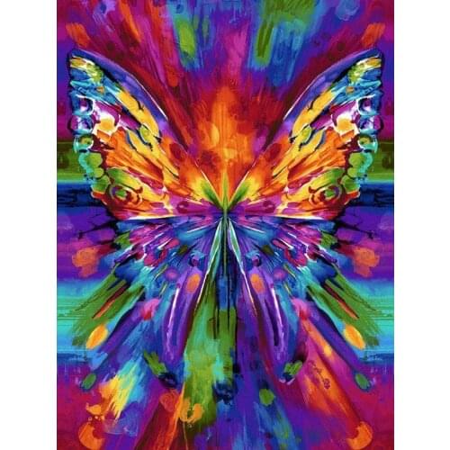 Full Square / Round Drill Diamond Painting Color Butterfly Kit Diamond Embroidery 3D Mosaic Artwork Home Decor