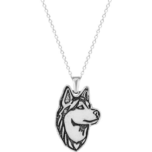 Drop Ship Quality Metal Alloy Amulet Animal Wolf Pendant Necklace