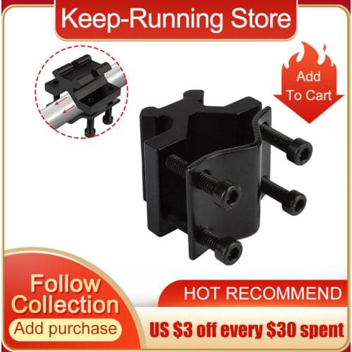 Adjustable Bipod Adapter with 20mm Rail Barrel Tube Mount for Picatinny Weaver Scope Flashlight Laser Sight Torch Clip