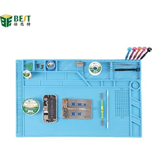 S-180 anti-static anti-corrosion high temperature work pad with magnetic silicone insulation pad for phone repair tools