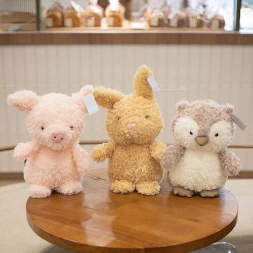 Cute Cartoon Chick Lamb Owl Soft Plush Doll Sleeping Toy Pillow Home Decoration Kids Educational Toys for Children Gifts